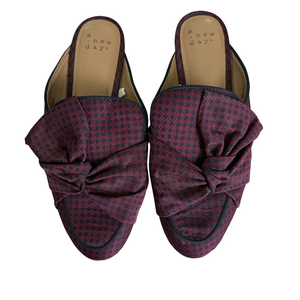 a new day Red and Black Mules